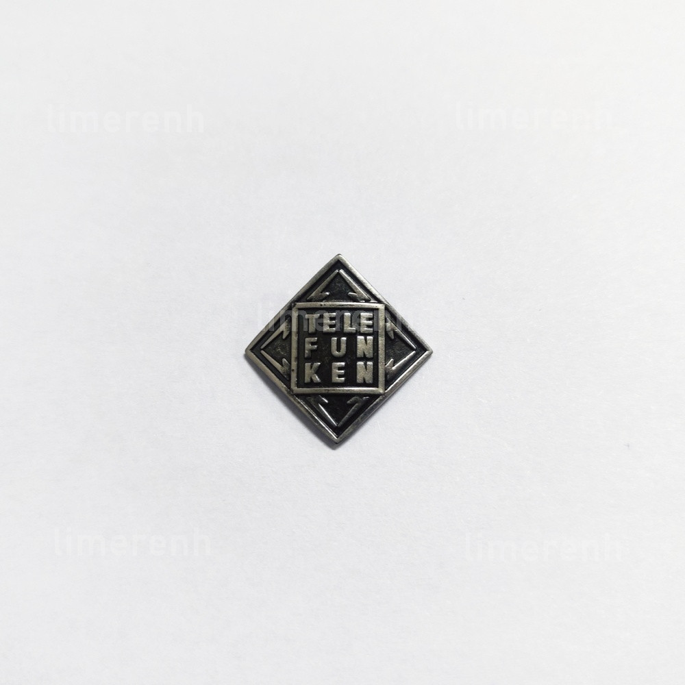 DIY Telefunken  Kirsite Replacement Badge Logo For Microphone 16mm
