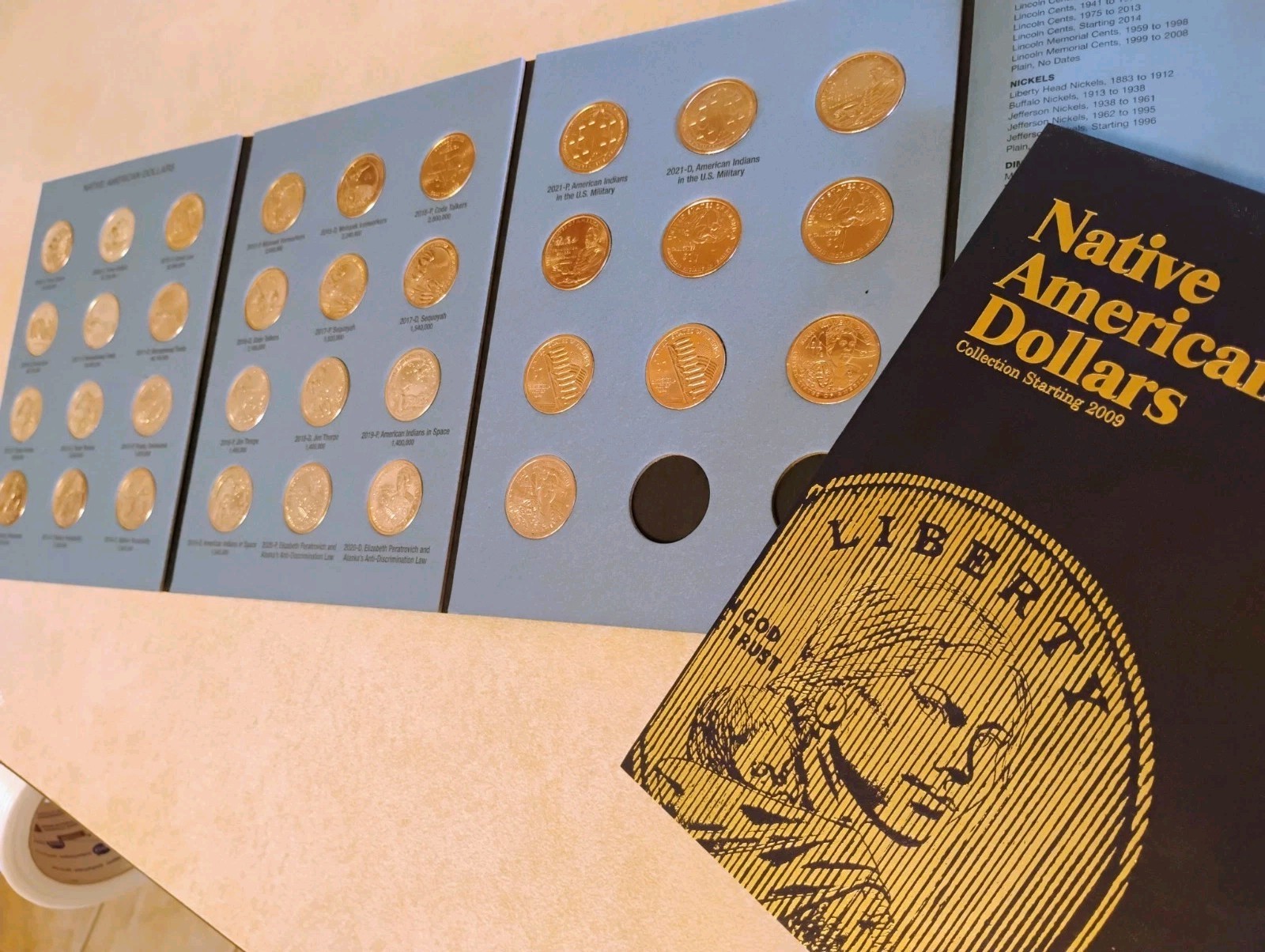 Complete 34 Coin Set: 2009-2025 P&D Sacagawea Native American Dollars Indian