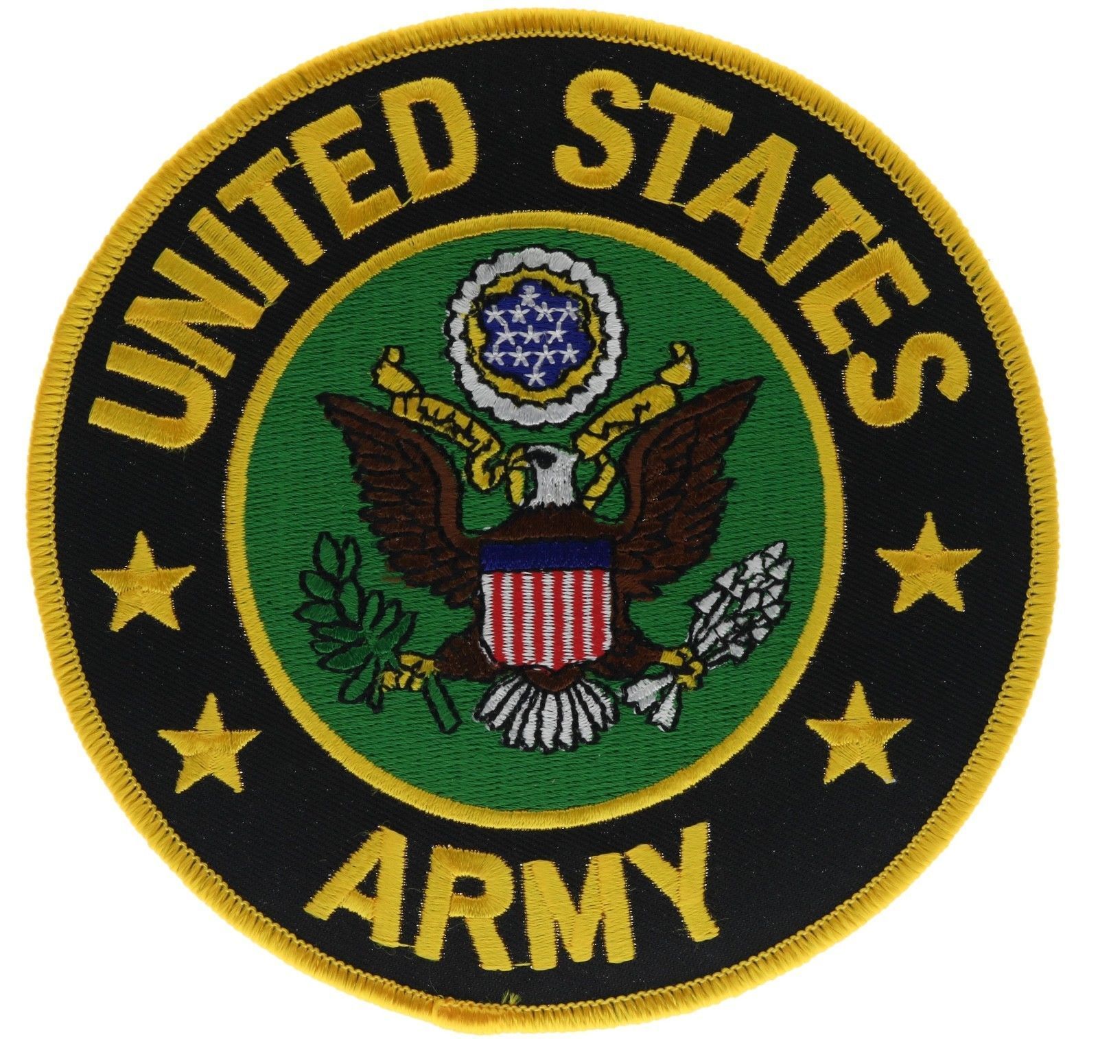 Army USA 5 inch Round Embroidered Hat Shoulder Patch LD14