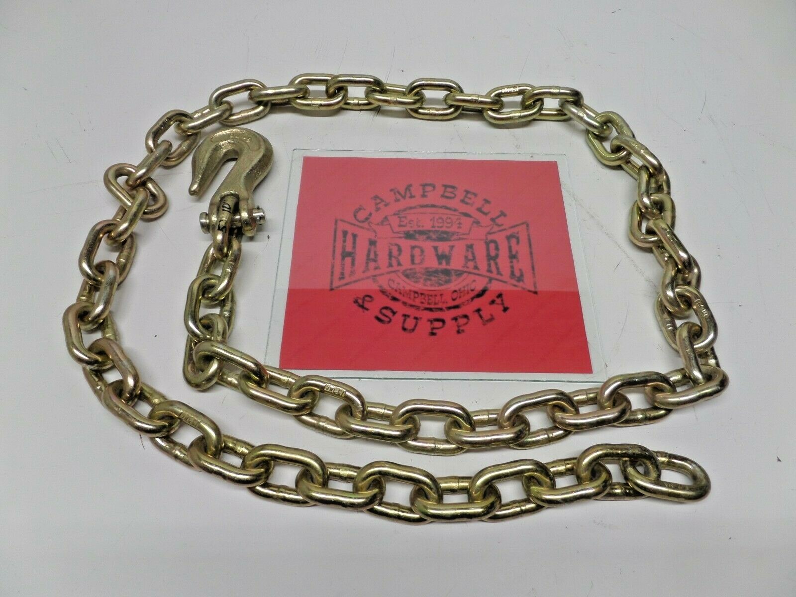 Auto Body Frame Machine Pull Chain 3/8" x 6' Grade 70 with 3/8" Grab Hook