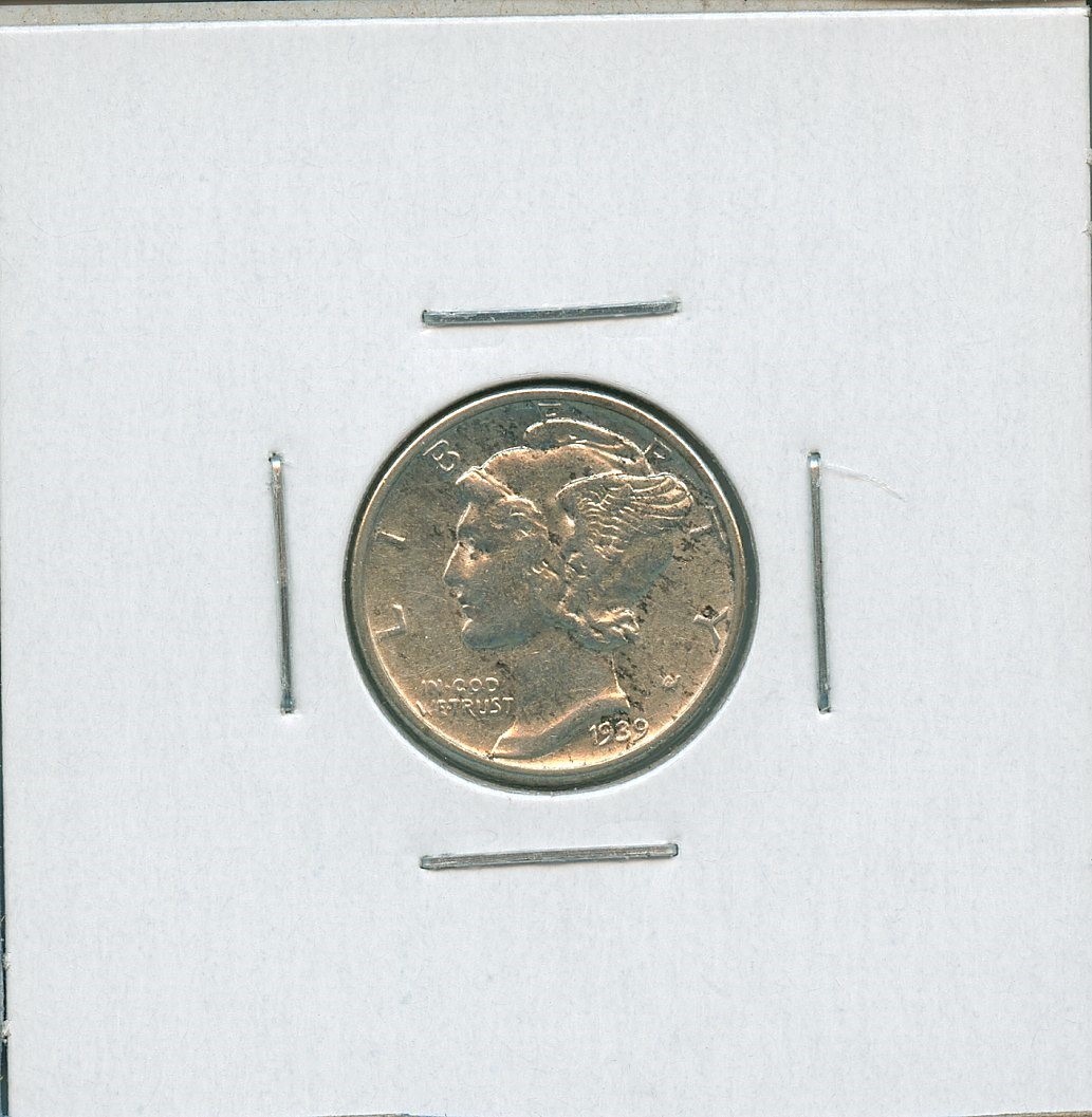 1939 P Mercury Dime 10c US Mint Silver Coin 1939-P