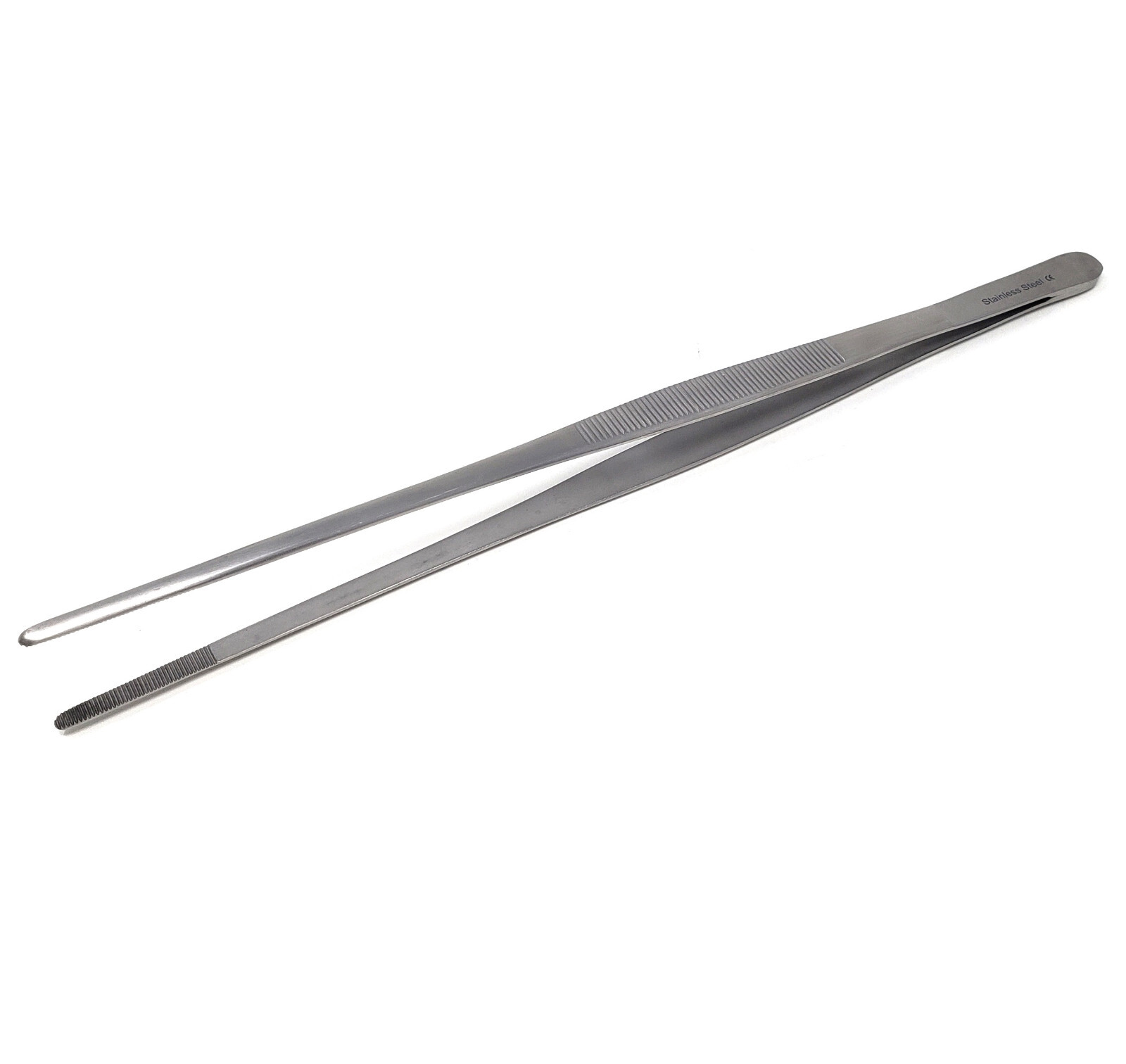 Dressing Tweezer 12" Tissue Thumb Forcep 30.5cm Serrated Tip Surgical Instrument
