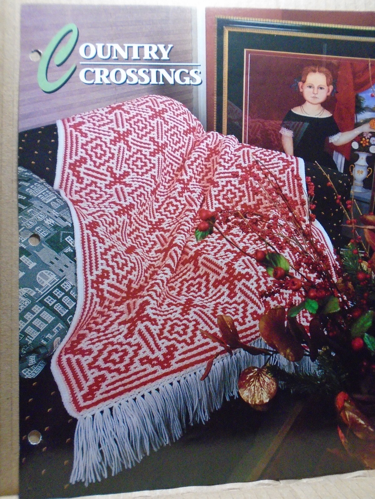 Annie's Attic Country crossings  Crochet Pattern Leaflet Quilt & Afghan Club