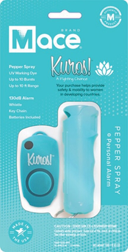 Mace KUROS Alarm and Spray Combo 10% OC Pepper With UV Dye Up To 10 Bursts 80557