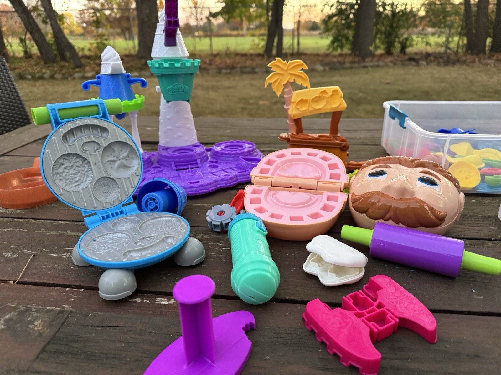 Huge Lot Of PlayDoh Toys Molds Ice Cream, Dentist, Grill, Hamburger And More