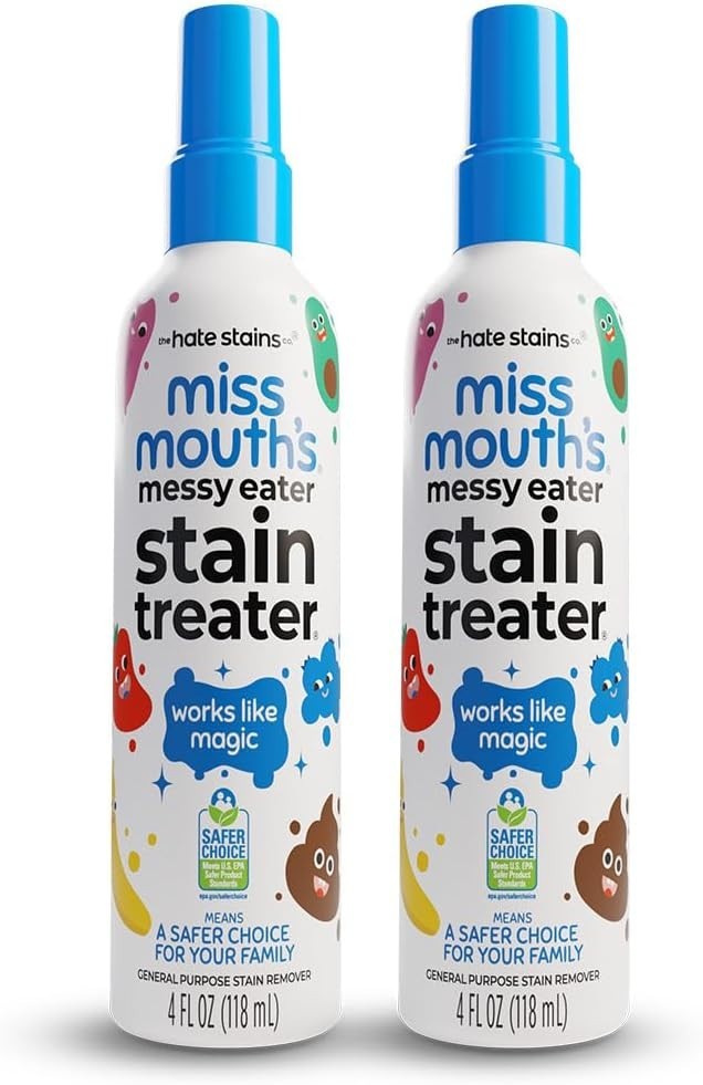 Miss Mouth's Messy Eater Stain Treater Spray Newborn & Baby Essention 4oz 2 Pack