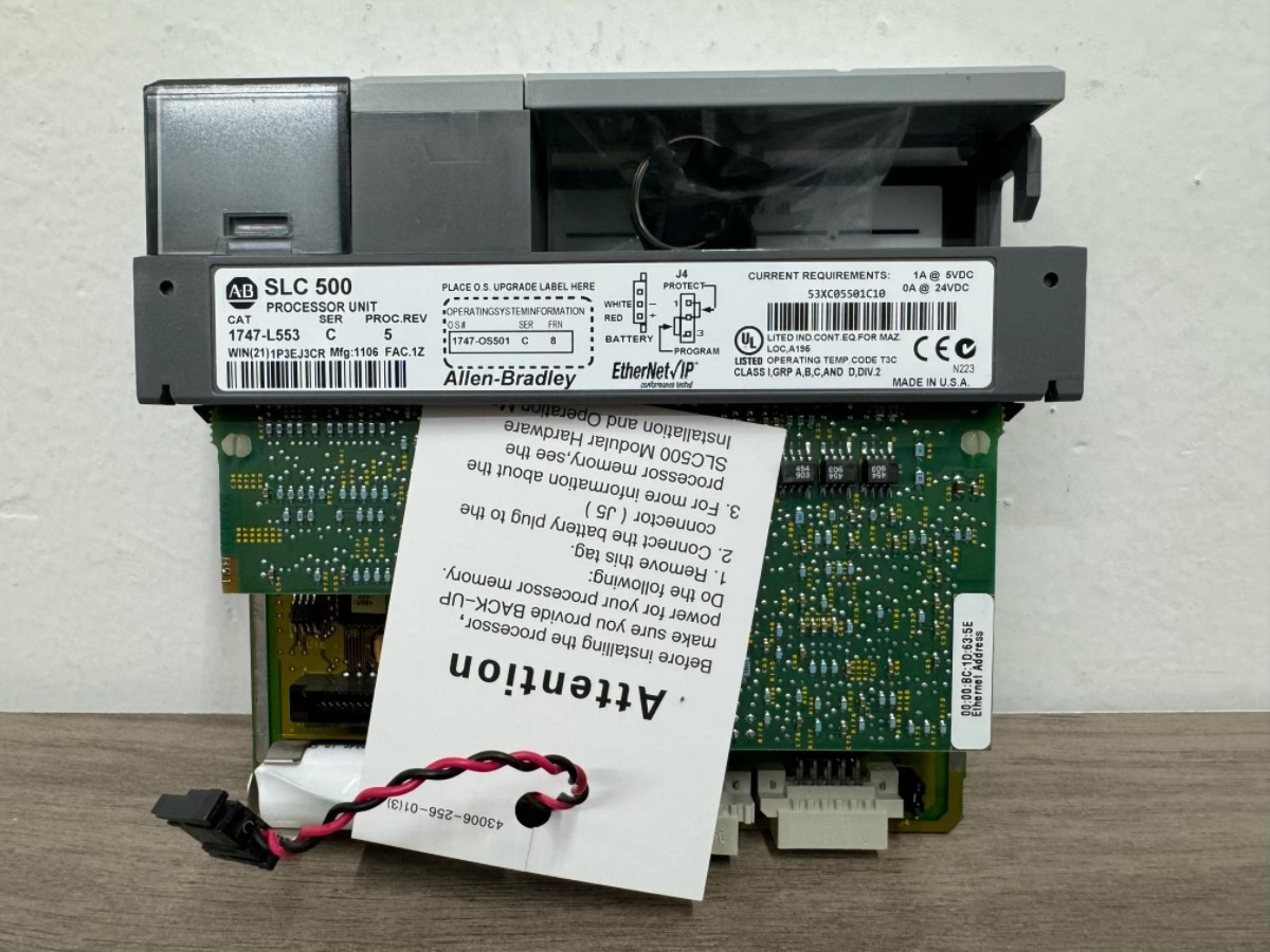 Allen-Bradley 1747-L553 /B SLC 500 SLC 5/05 64K Memory Ethernet/RS-232 Processor