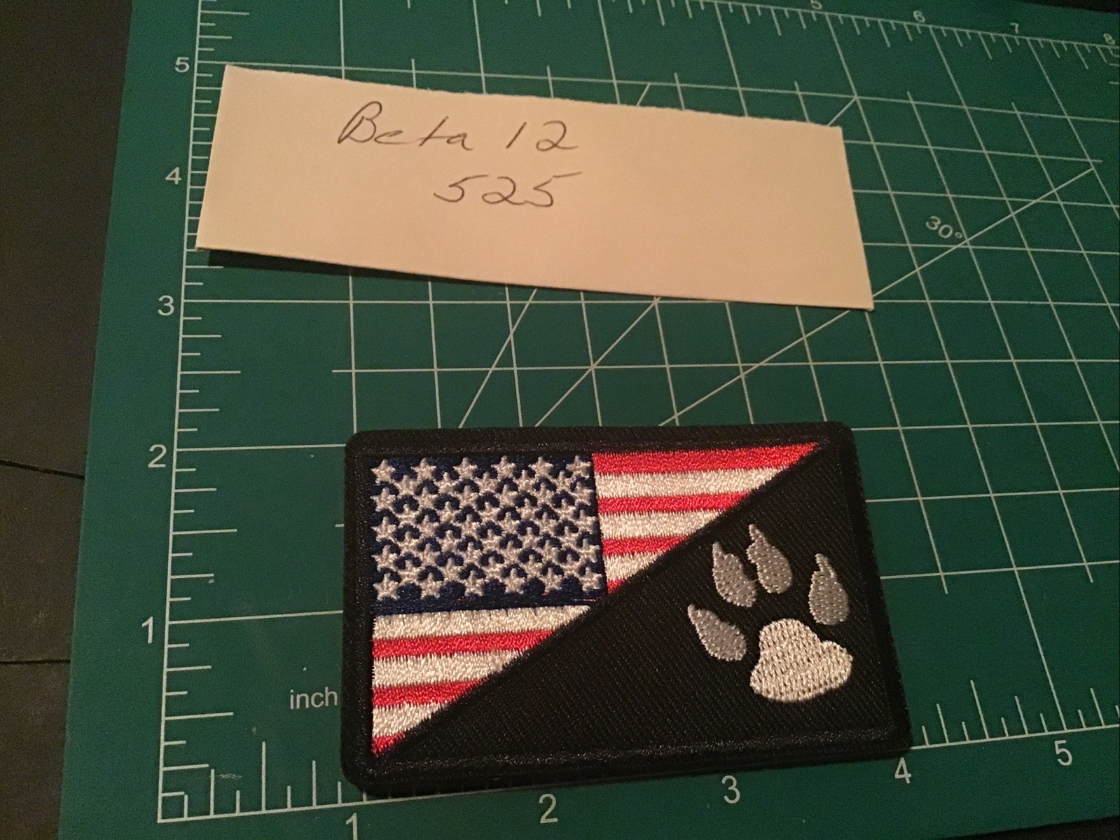 American Flag Paw Print Tactical Patch Hook and Loop Embroidered K9 Furry 2x3
