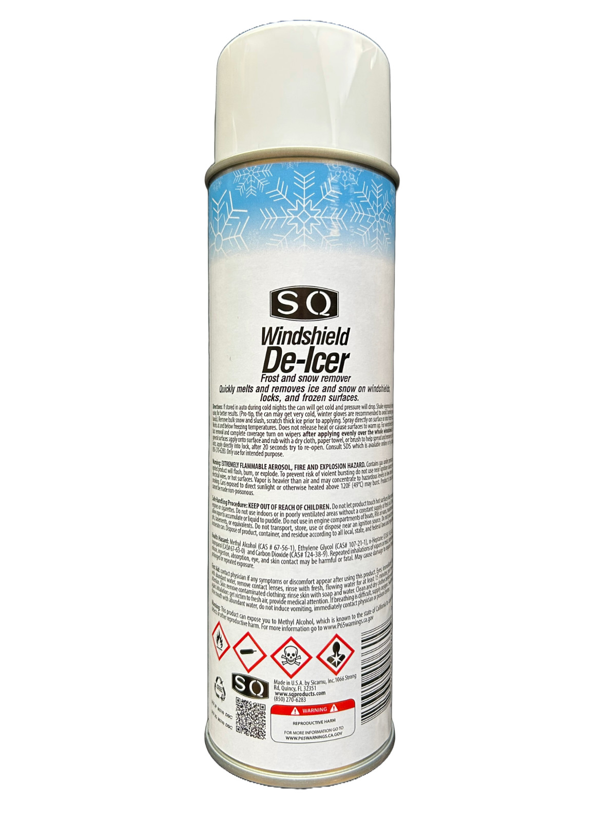 SQ Windshield De-Icer Frost and Snow Remover, 14.5 oz per can