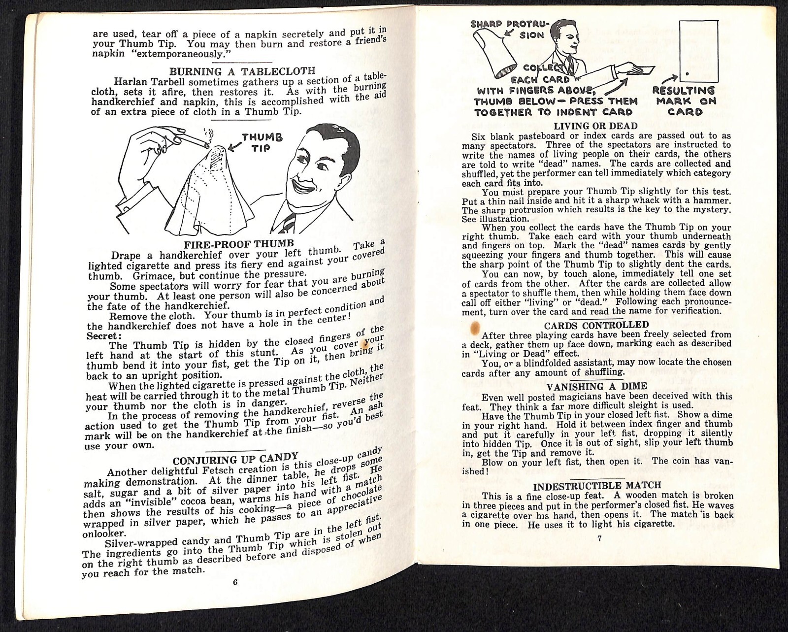 "50 Tricks with a Thumb Tip" Milbourne Christopher Magic Booklet 24pp c1948