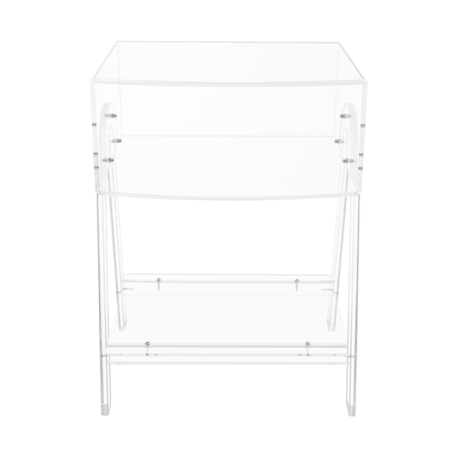 44*32*57cm 3 Tier Acrylic Side Table Tea/Coffee table Clear Nightstand End Table