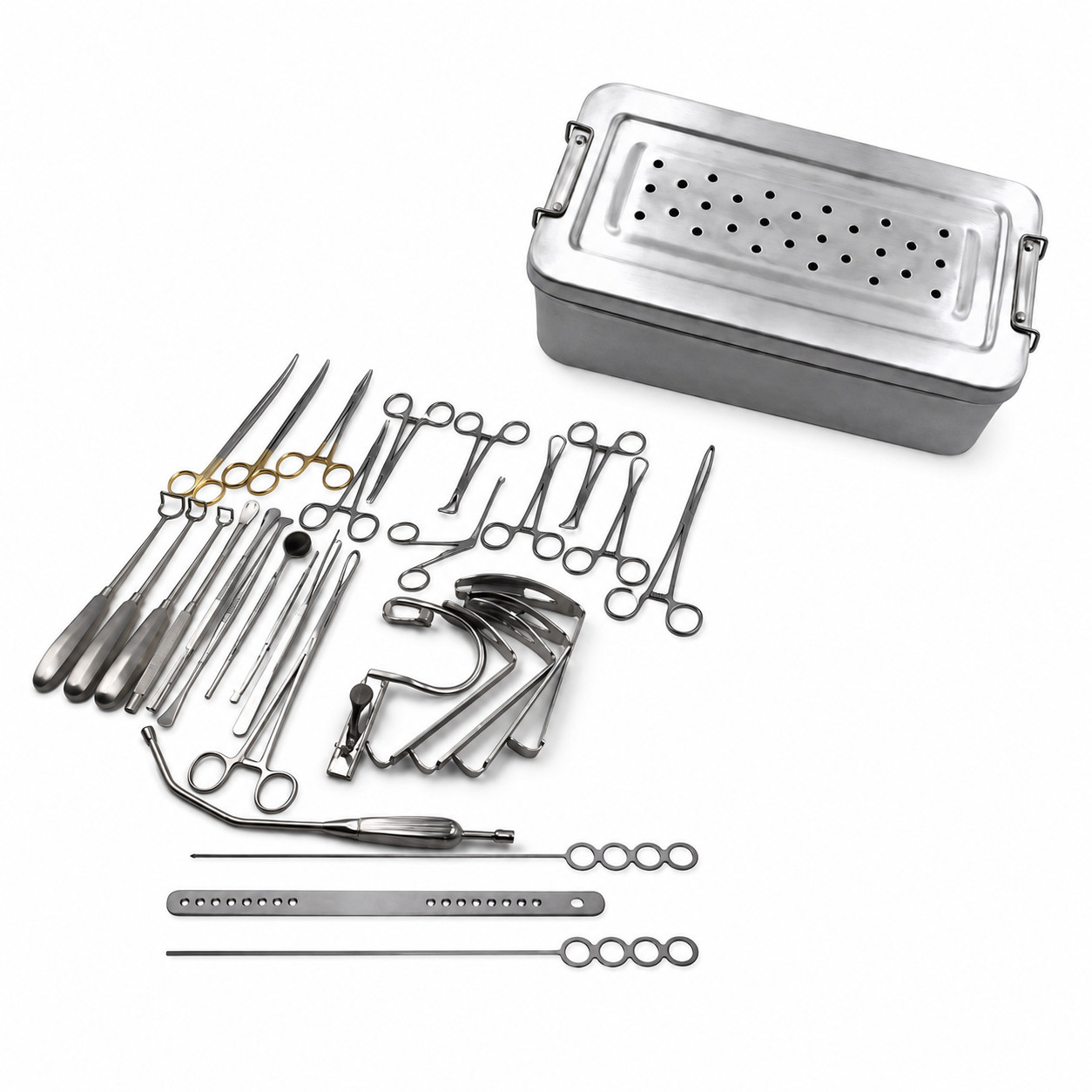 Basic Orthopedic Surgery Instrument Set 25 Pcs with Sterilization Box Stainless