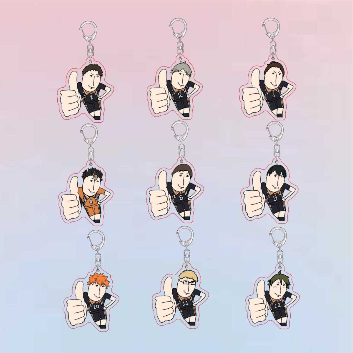 Haikyuu!! Keychain Key Accessories Key Goods Keyring Bag Pendant Cosplay Gifts