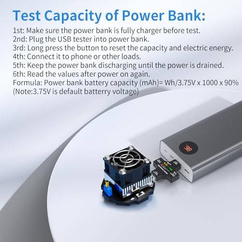 USB C Tester Power Meter 2 in 1, Digital Multimeter 3.6-32V 0-8.0A Voltage