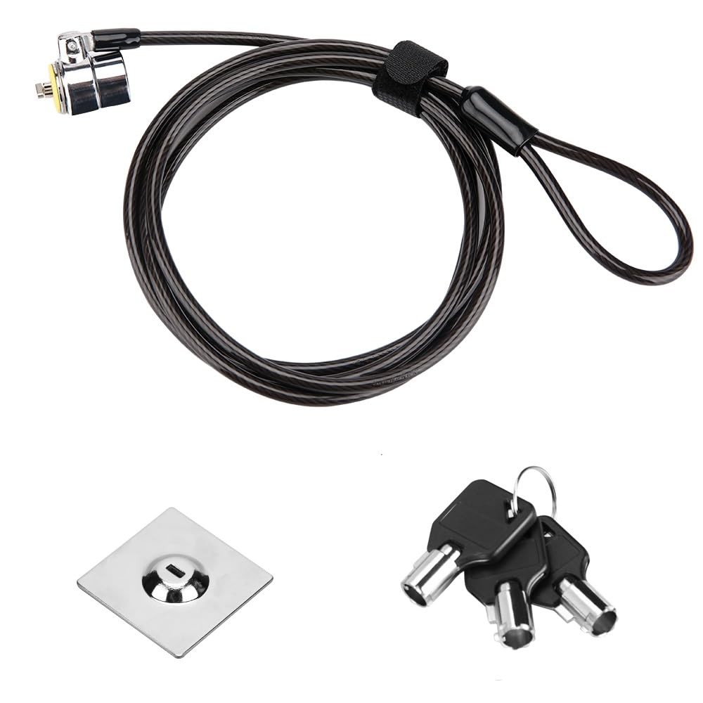 Laptop Cable Lock - 6.7Ft Security Cable with Adhesive Anchors - Compatible f...