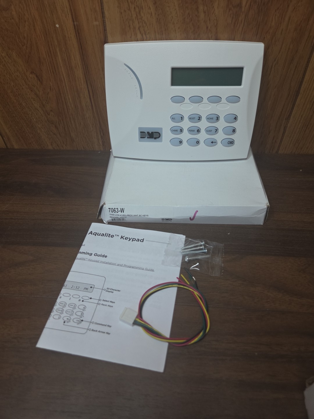 DMP 7060-W Thin LCD Keypad White SC Keys New Open Box