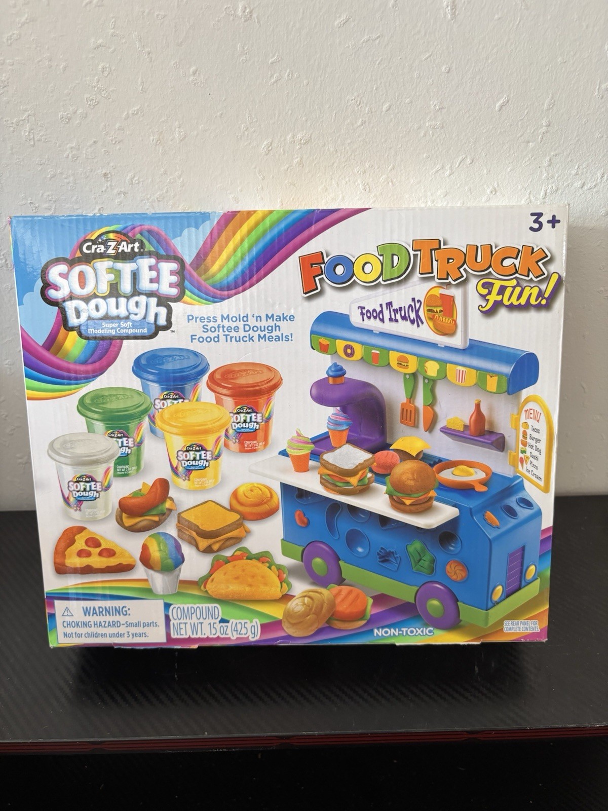 Cra-Z-Art Softee Dough Food Truck Fun Playset Complete Kids Modeling Dough Toy