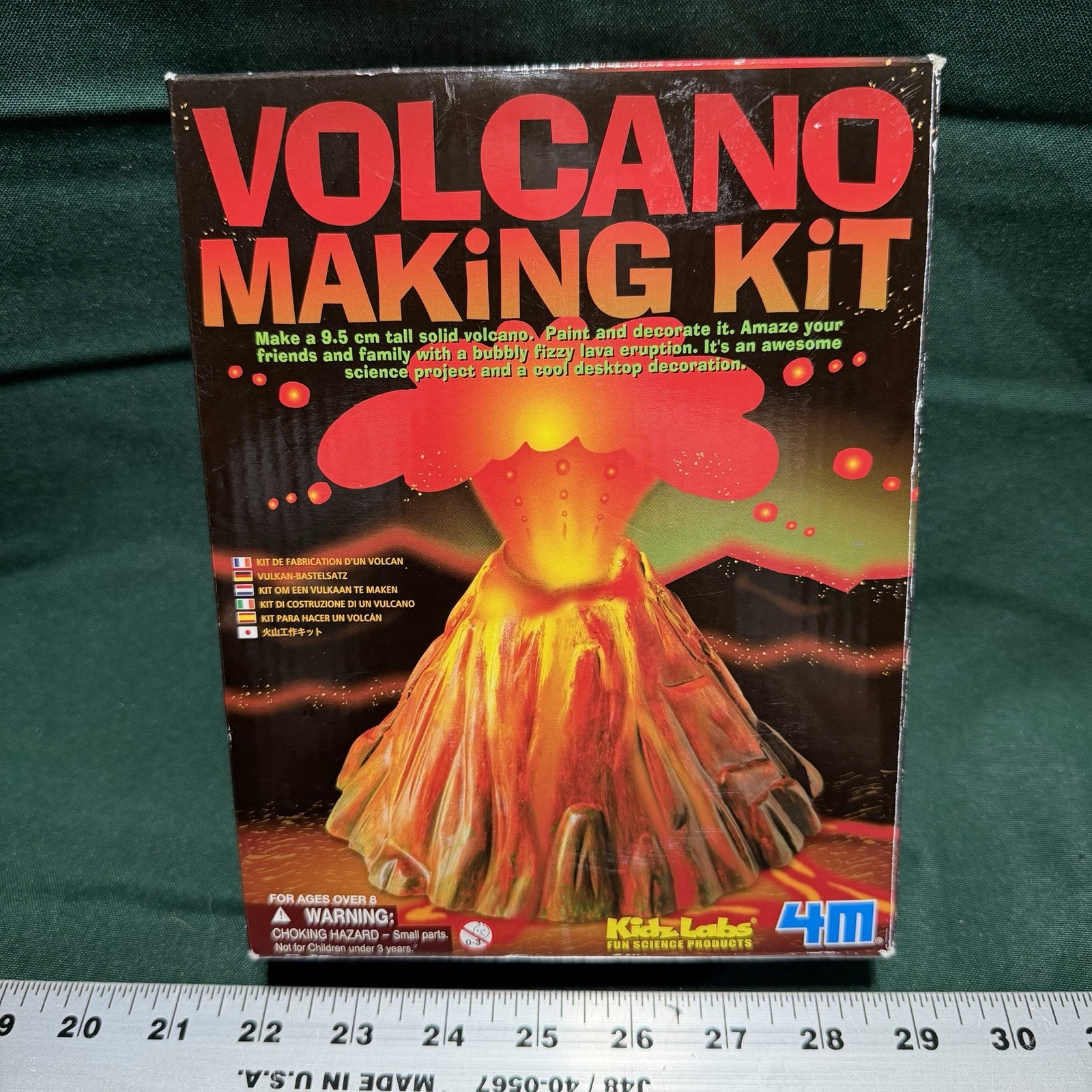 4M KidzLabs Volcano Making Kit, Mould Decorate Volcano Watch It Fizz Ships Free