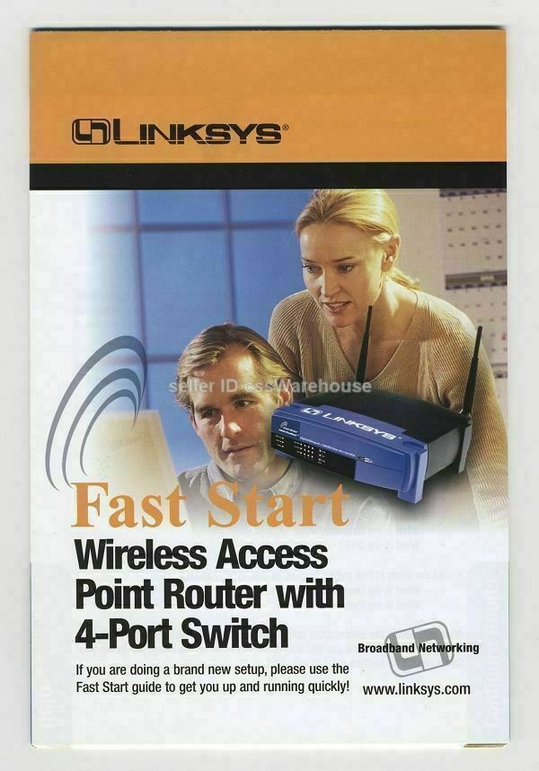 Linksys Wireless Access Point Broadband Router BEFW11S4 ver. 2 Setup 1.2 User CD