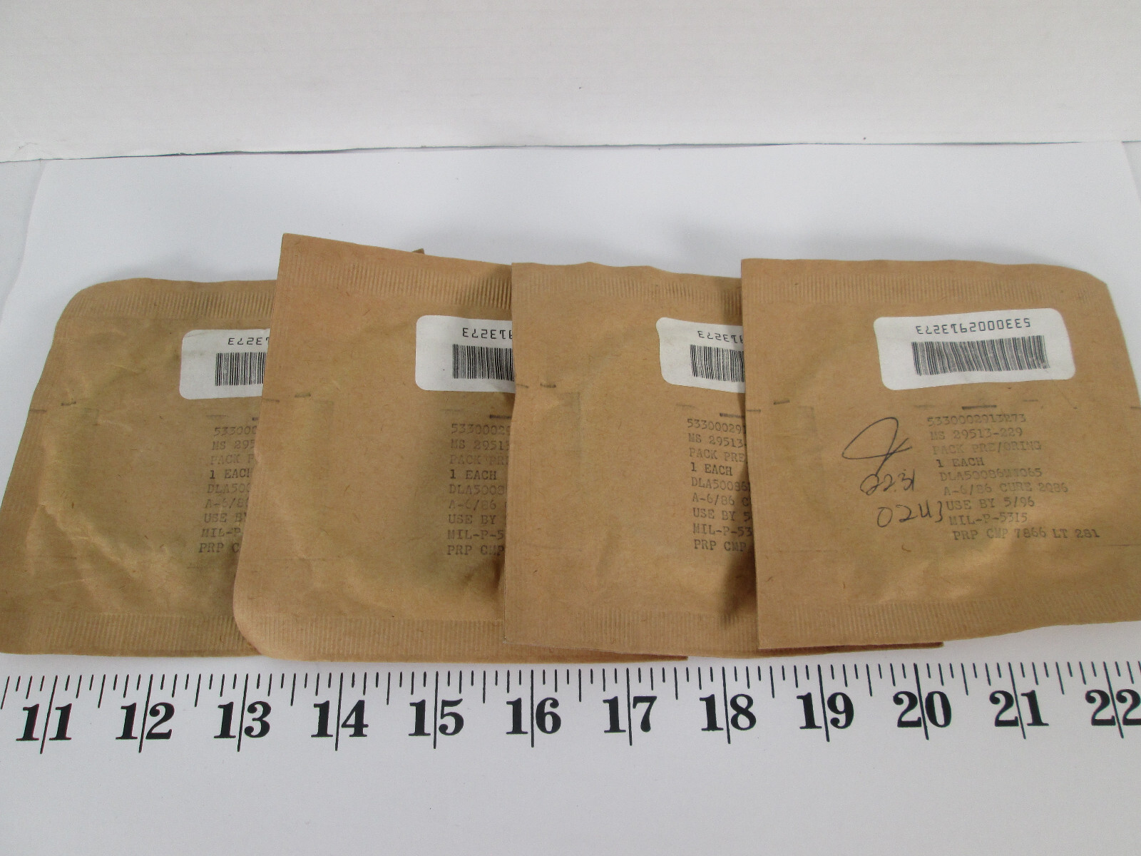 Lot of 4 New NOS O-Rings MS29513-229 NSN 5330-00-291-3273 Aviation Airplane