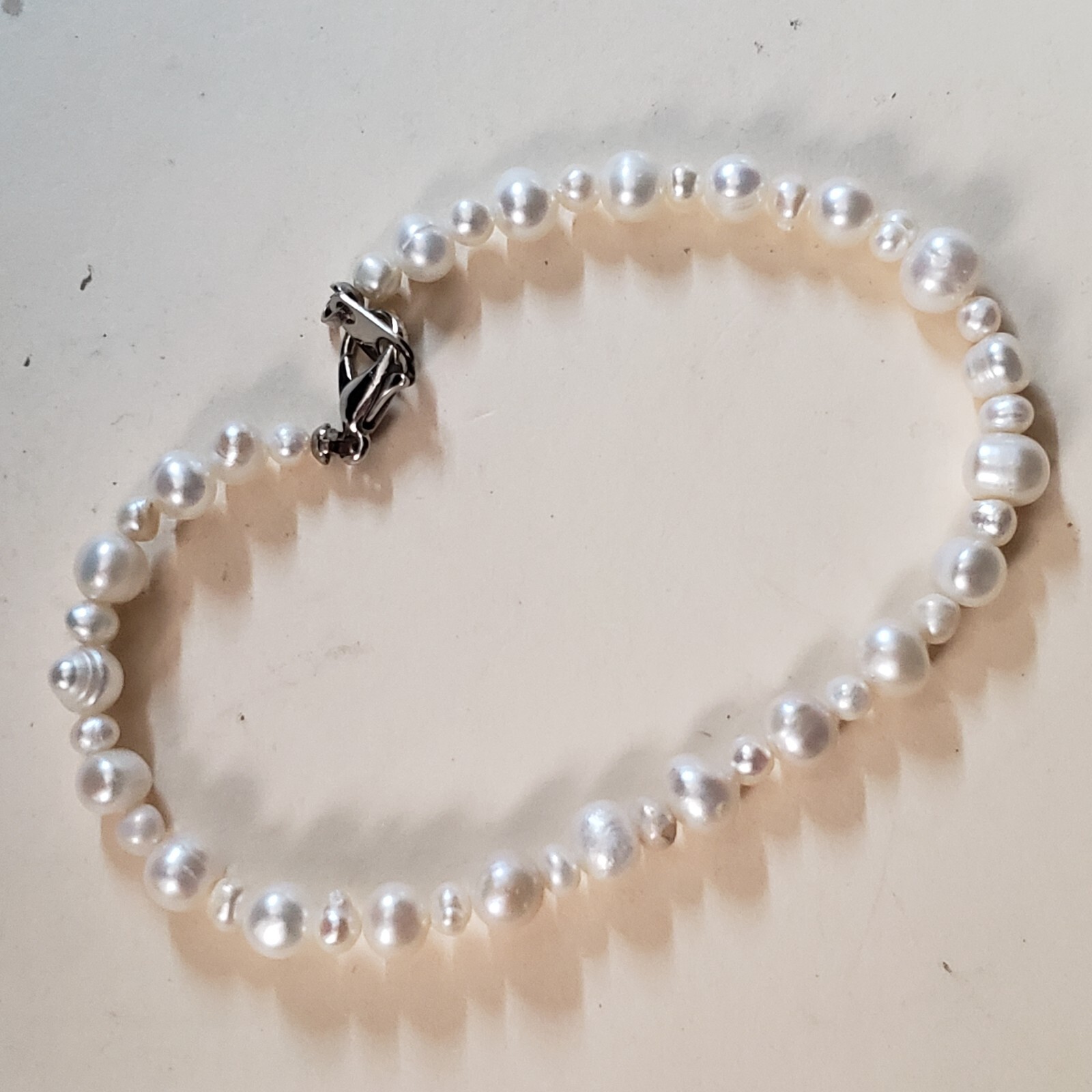GENUINE * PEARL * BRACELET,  7.75 Inches , 3-6 mm -Handmade in USA