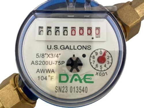 Water Meter Pulse Output Measuring Gallons Durable Utility Device