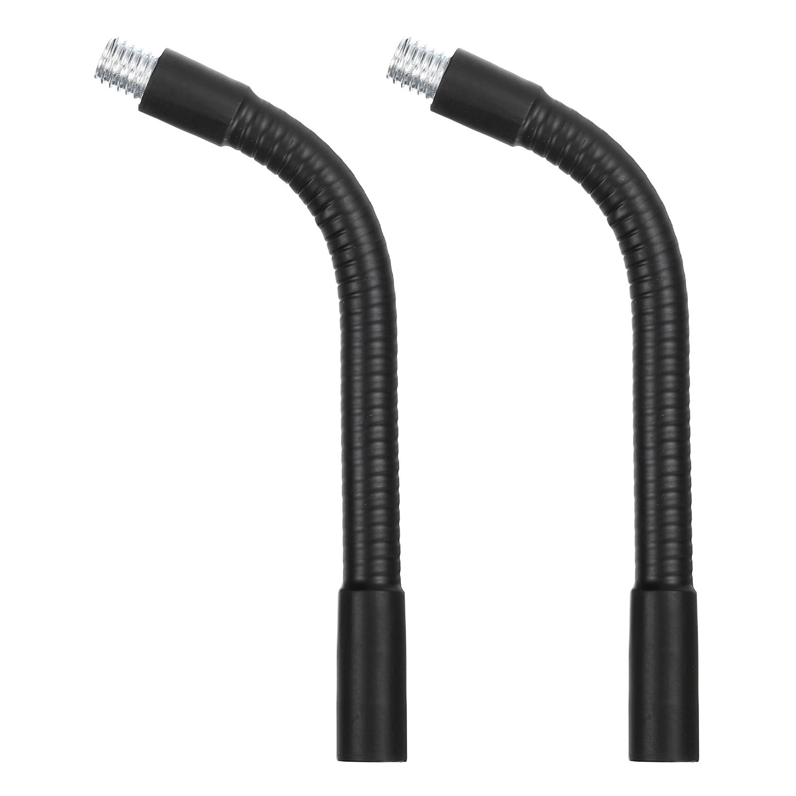 6" Gooseneck 2Pcs 3/8"-16 Female to Male Thread Flexible Tube Black