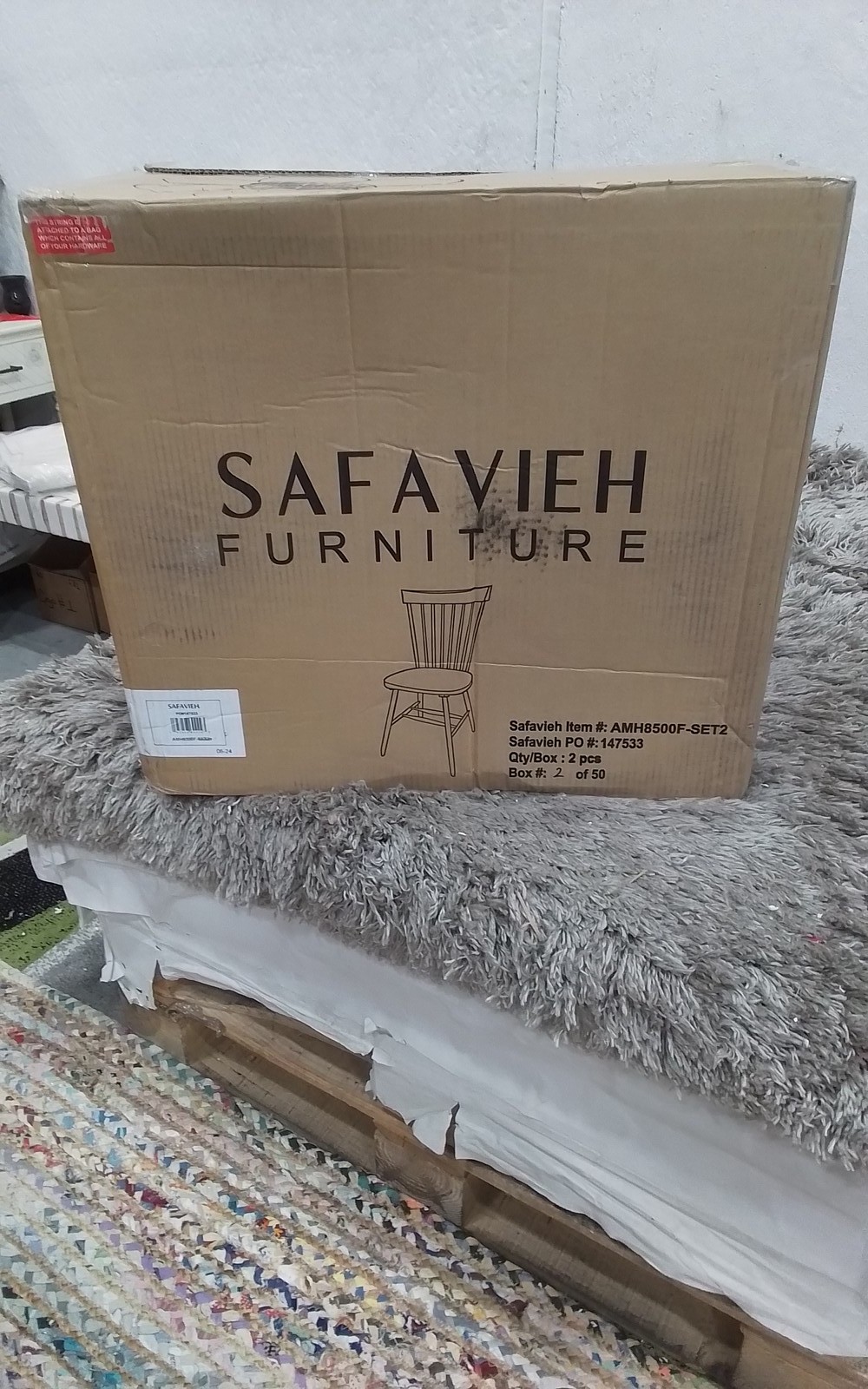 Safavieh PARKER SPINDEL SIDE CHAIR, Reduced Price 2172772652 AMH8500F-SET2