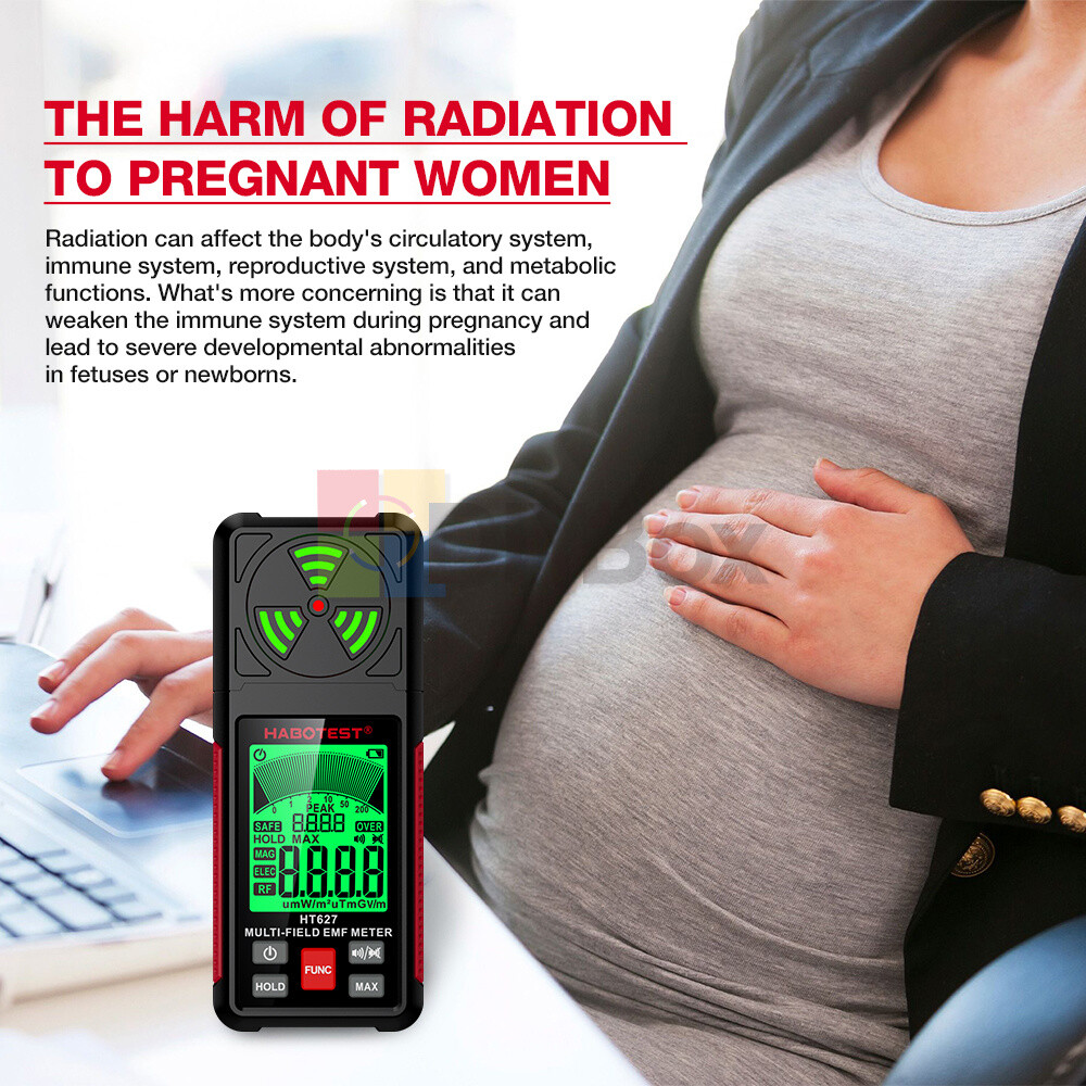 HABOTEST Radiation Detector EMF Meter HT627 Digital Electromagnetic Frequency