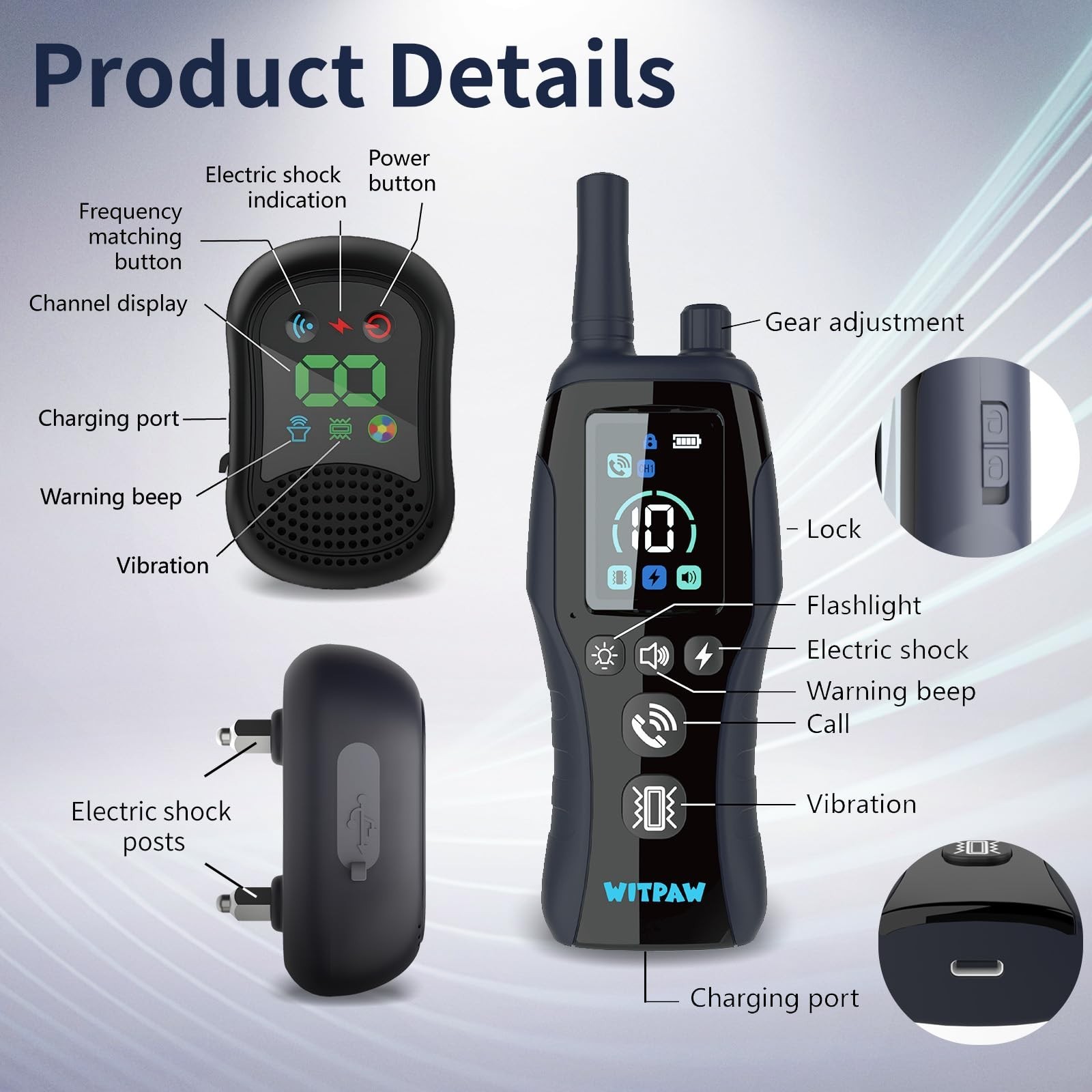 Dog Shock Training Collar 4900FT Pet Trainer Collar with Remote/Call Function...