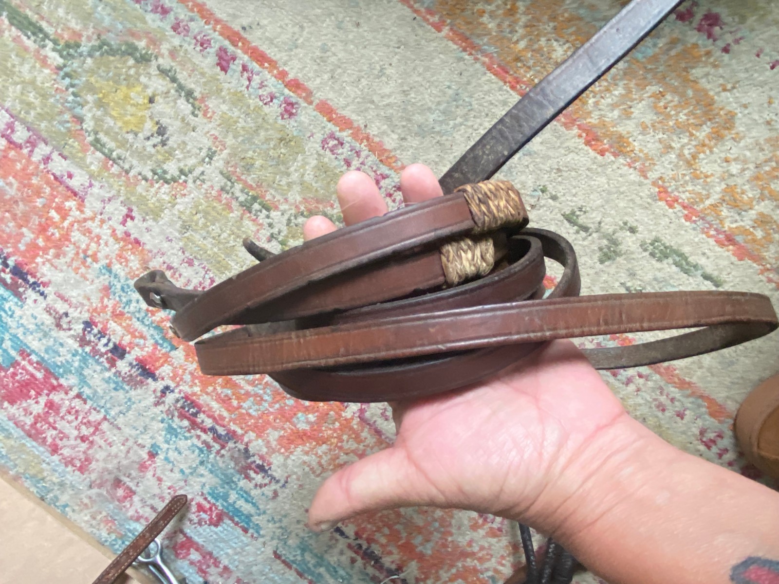 used western split work reins soft leather 84" FREE SHIPPING