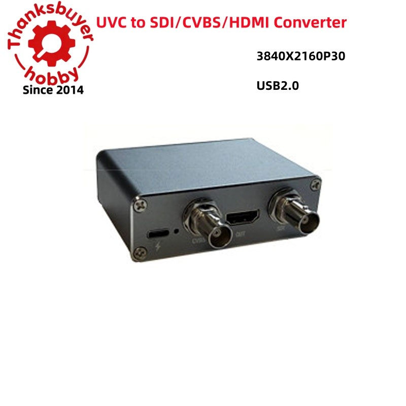 UVC to SDI/CVBS/HDMI 3840X2160P30 Live Streaming Converter for Pocket3/Insta360