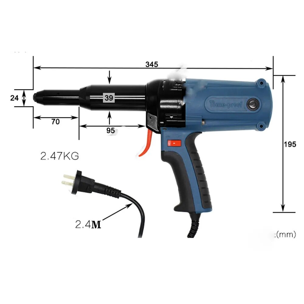 TAC_500 Electric Blind Rivets Gun Riveting Power Tool 400W 220V For 3.2-5.0mm,