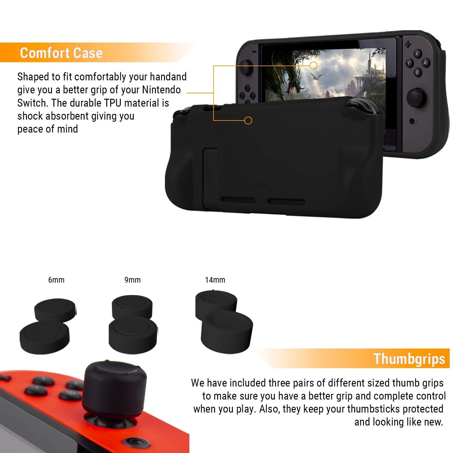 Switch Accessories Bundle Kit with for Switch & OLED with Consoles Wheels Etc