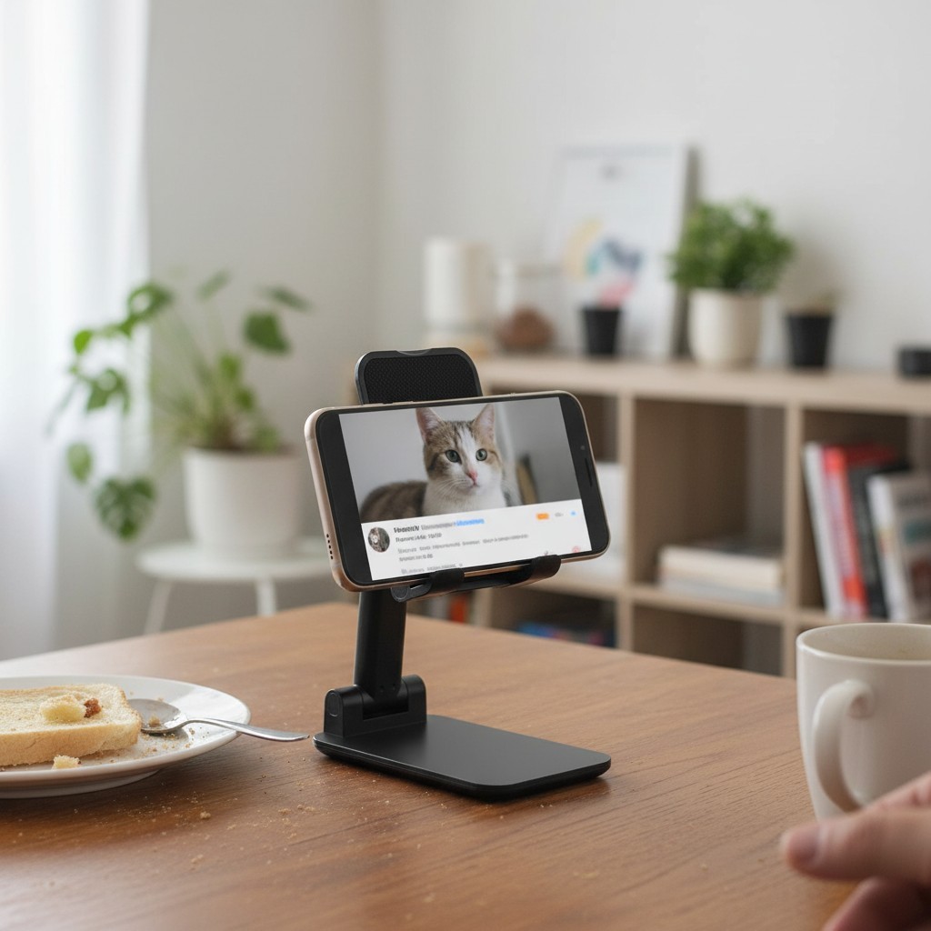 Amazon Basics Multi-Angle Portable Stand for iPad Tablet, E-reader and Black