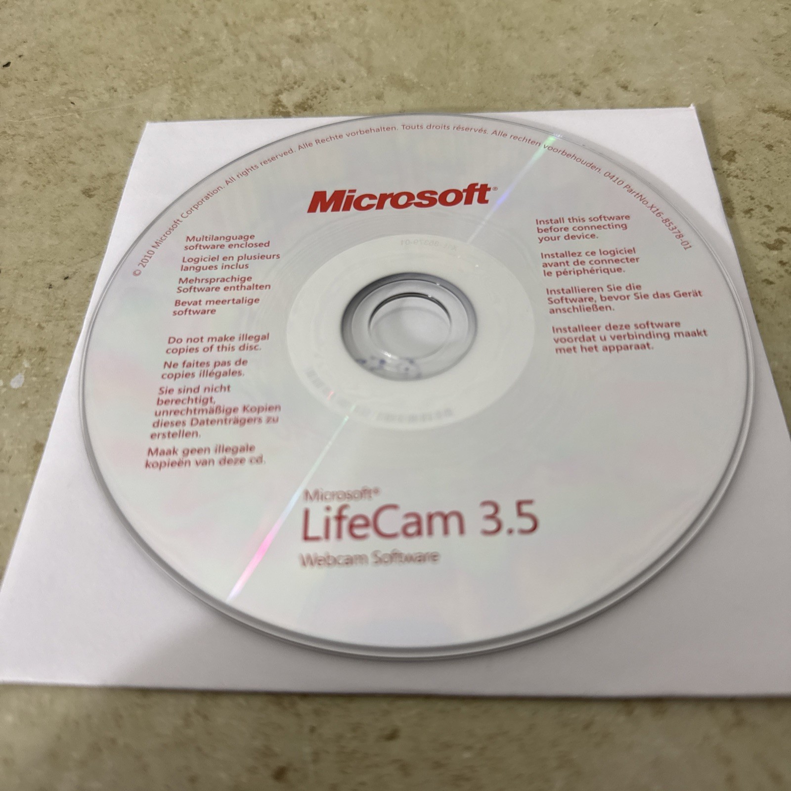 MICROSOFT LIFECAM 3.5 Webcam Software WIN 95/95/XP Vintage 2010