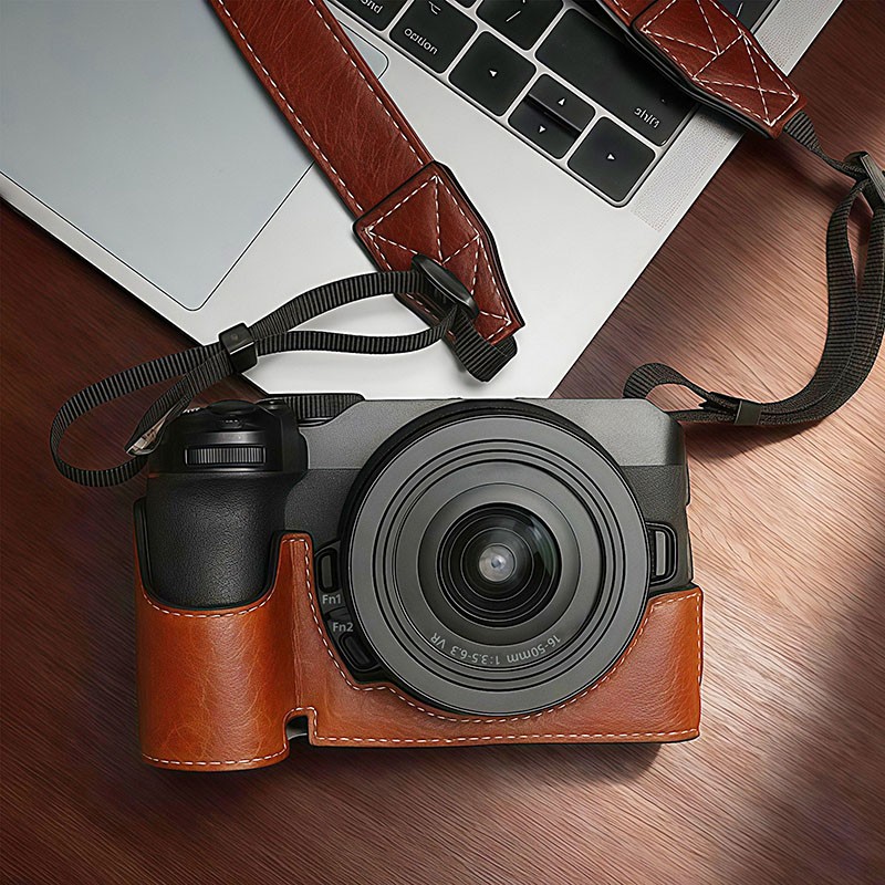 For Nikon Z30 PU Leather Camera Bag Dock Case Base Protection Cover Shell