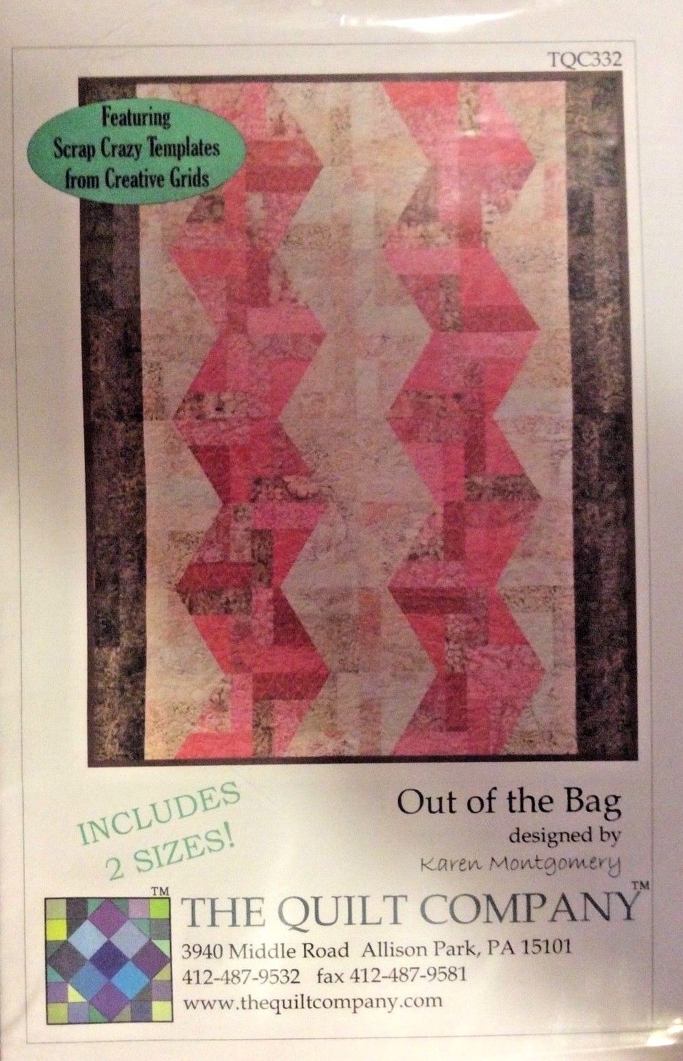 THE QUILT COMPANY #TQC332 OUT OF THE BAG DESIGNED BY KAREN MONTGOMERY