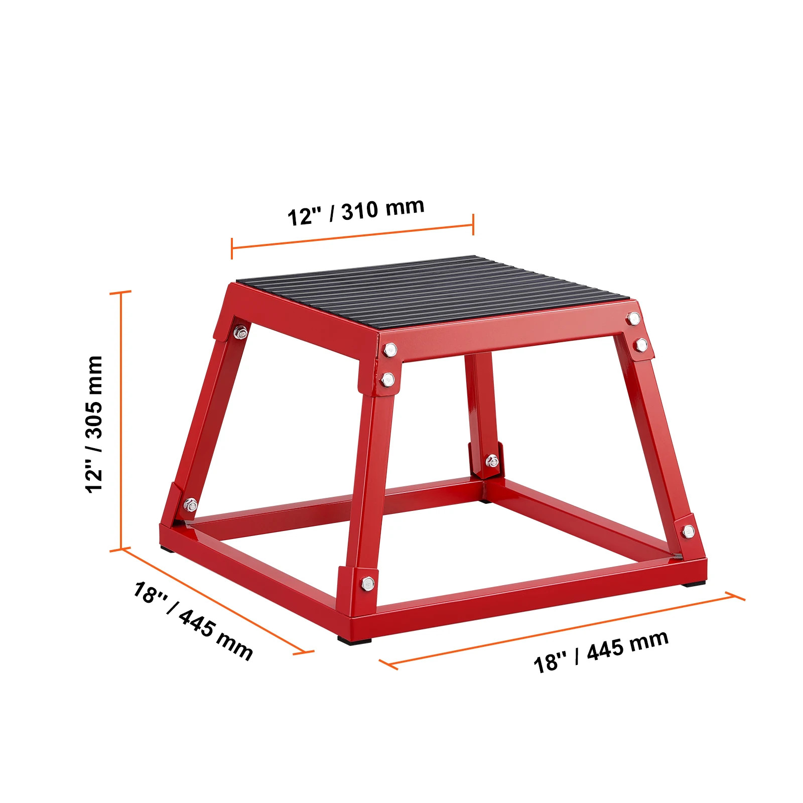 12/18 Inch Jump Box Anti-Slip Fitness Exercise Step Up Box For Home Gym Training