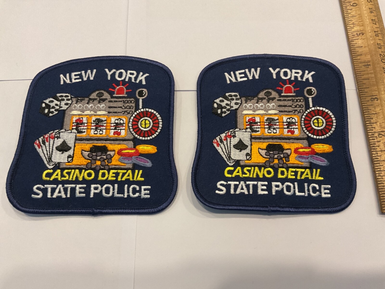 New York State Police Casino Detail patch set  new and full size