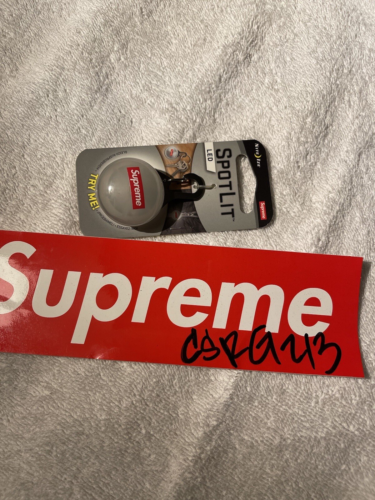 SUPREME SpotLit LED Keychain Brand NEW