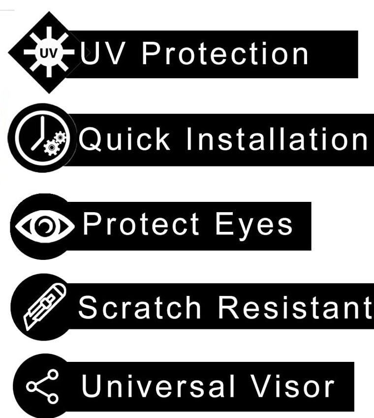 SILVER/CHROME Full Size Football Helmet Visor, Eye Shield With Quick Clips