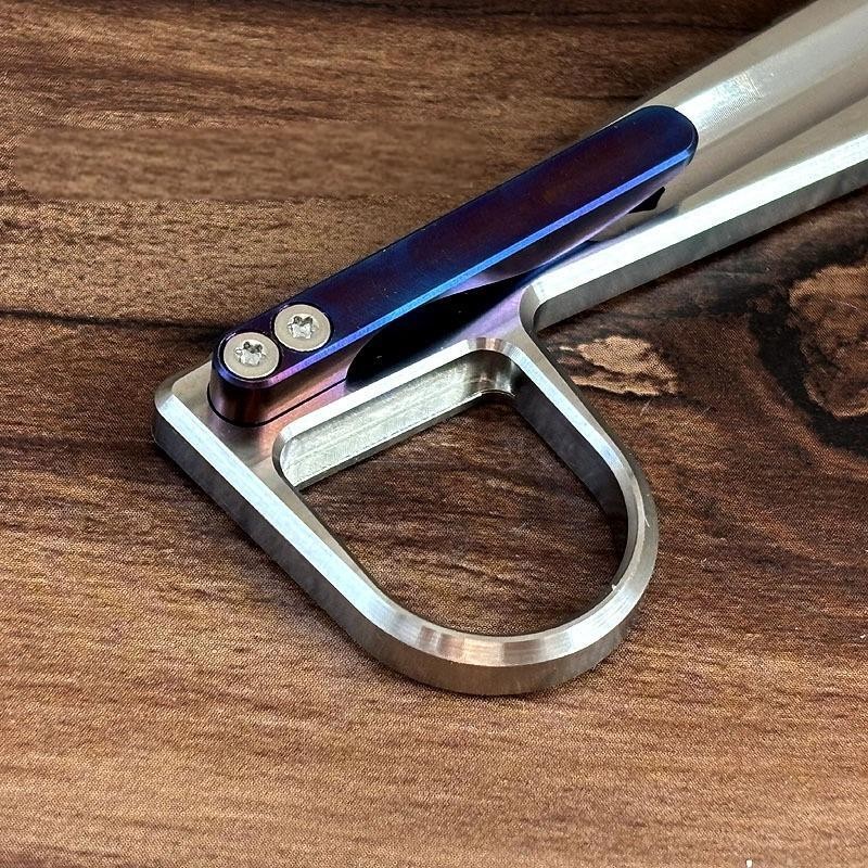 EDC Titanium Pry Bar Crowbar Wrench with Pocket Clip Outdoor Camping Multi Tools