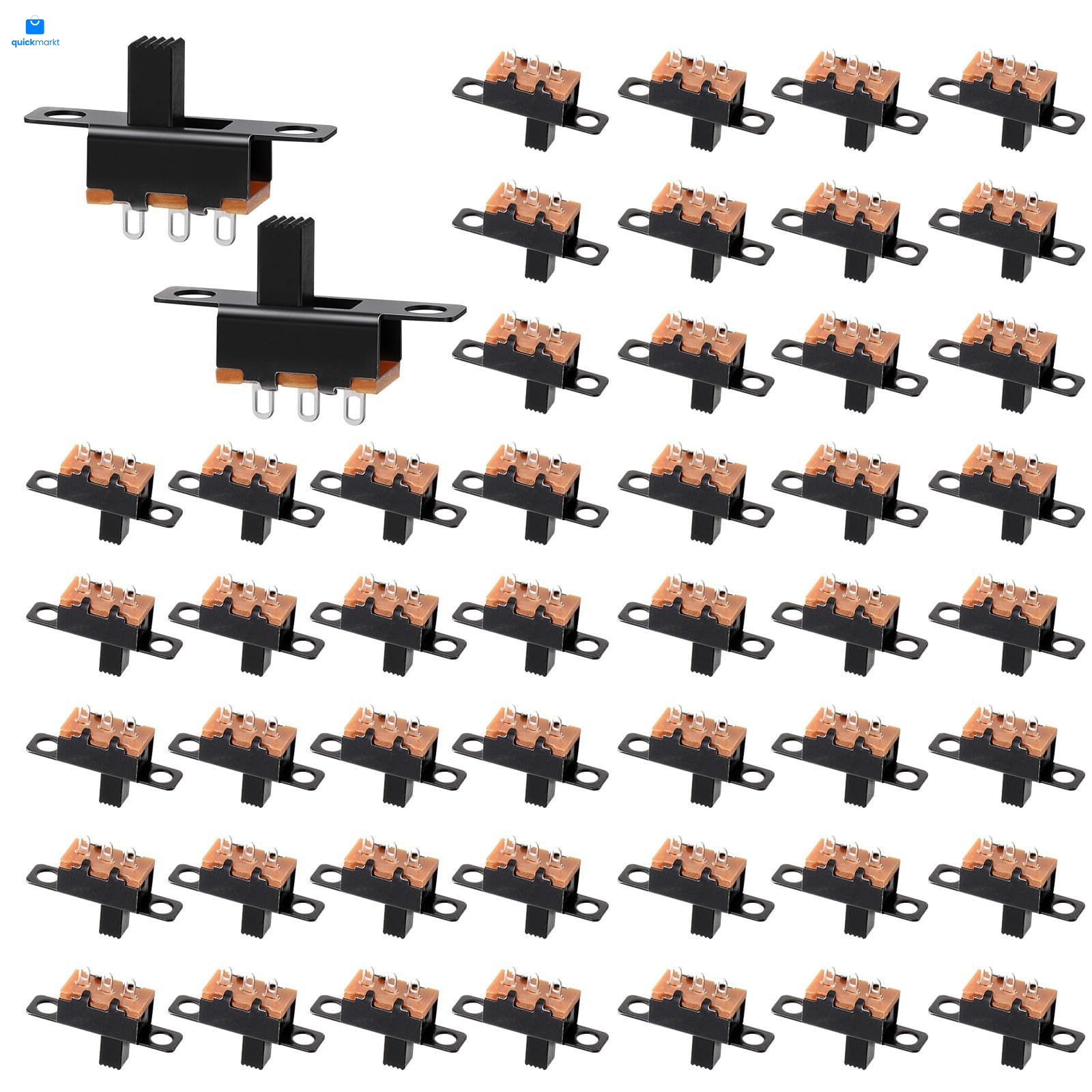 50PCS Slide Switch, Spdt 1p2t 2 Position Mini Micro Toggle Micro...
