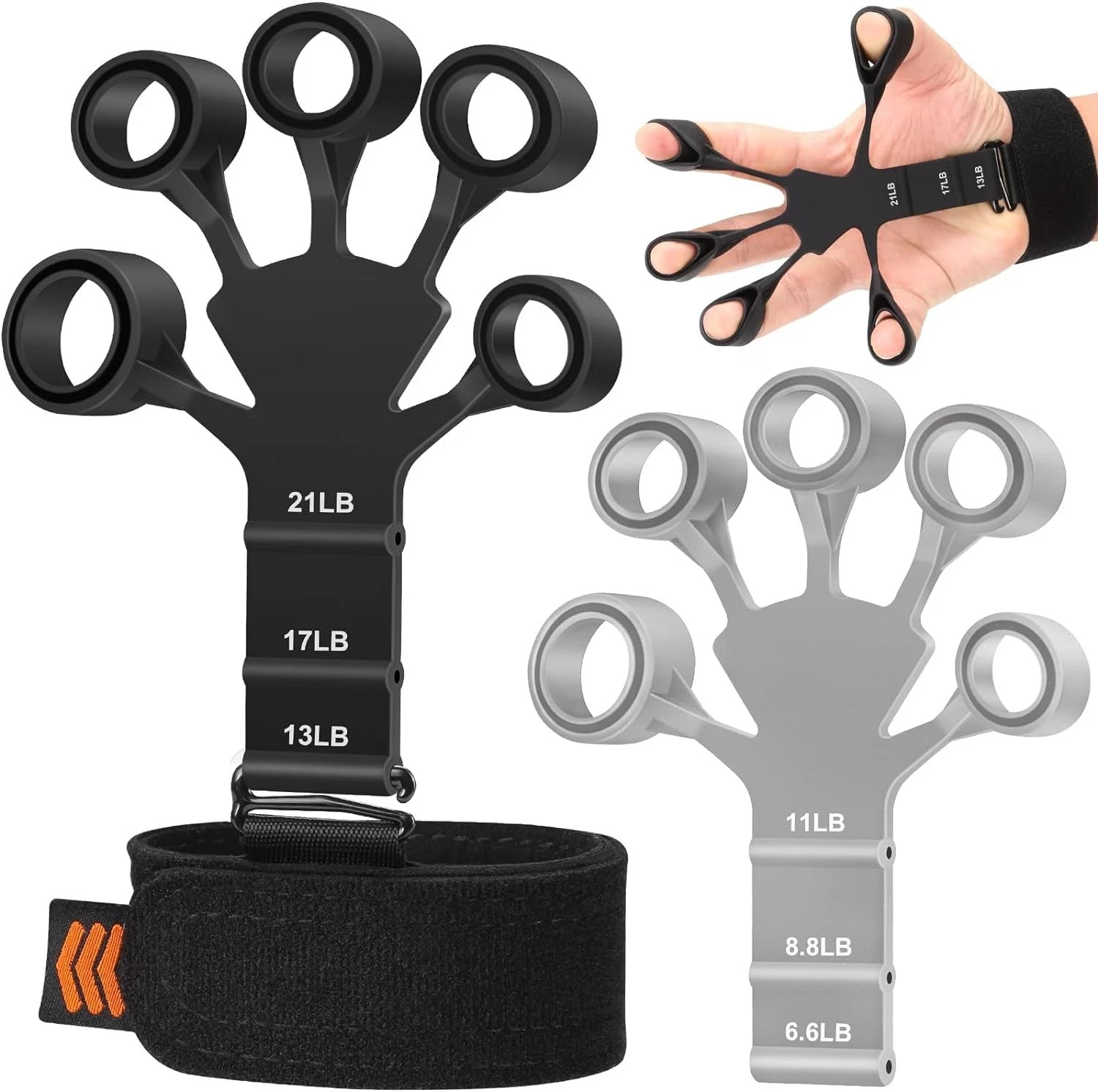 Grip Strength Trainer - Double-Sided Finger Exerciser and Hand Strengthener for