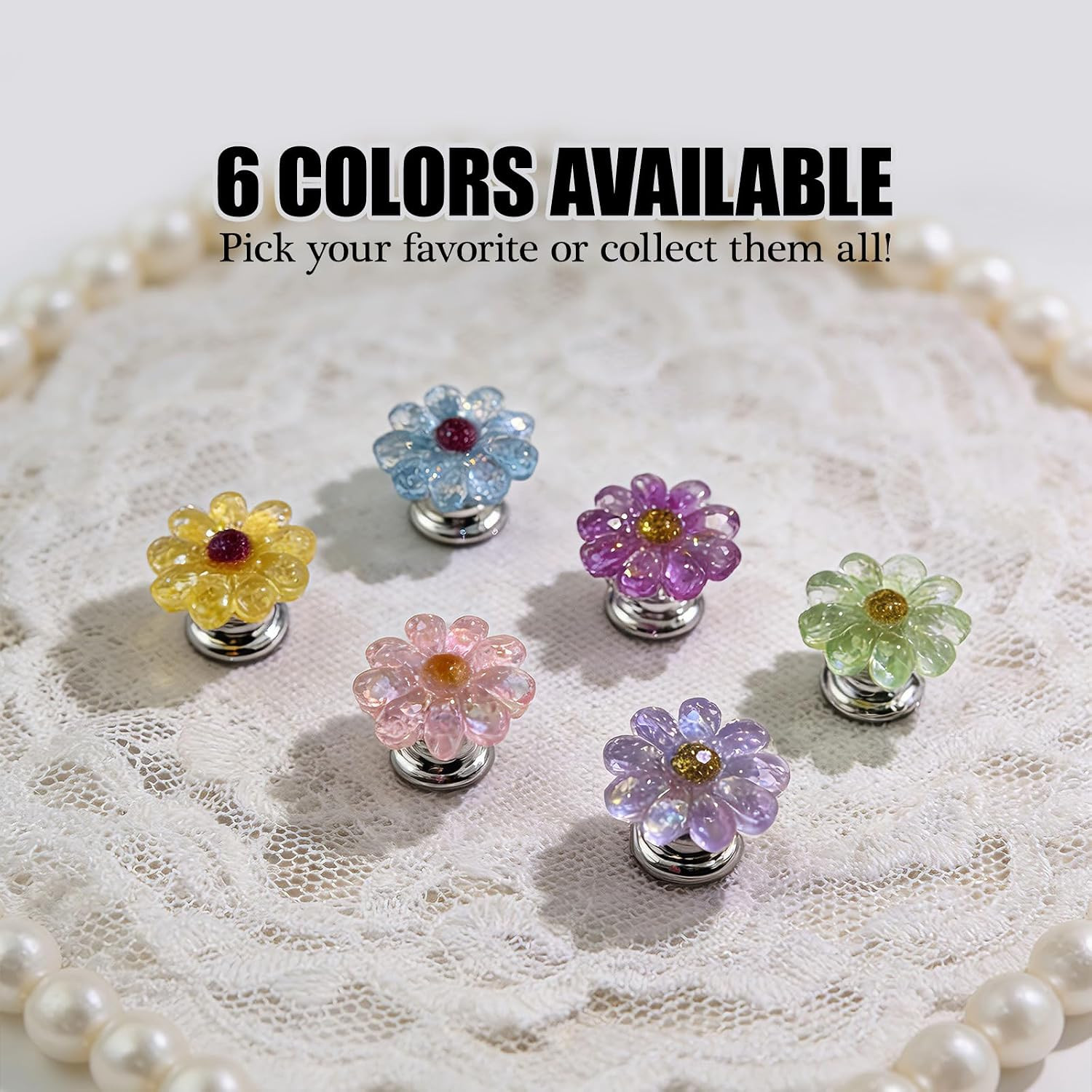 Push to Start Button Cover - Daisy Resin Engine Start Stop Cover, Bling Sunflowe