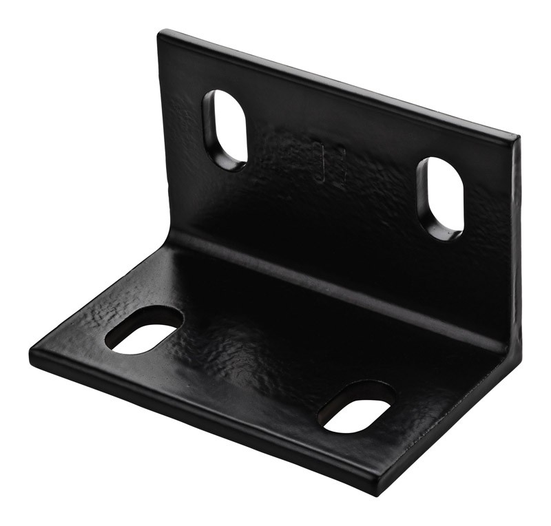 National Hardware N351-492 Black Powder Coat Wide Corner Brace 4.6 x 3 x 1/4 in.