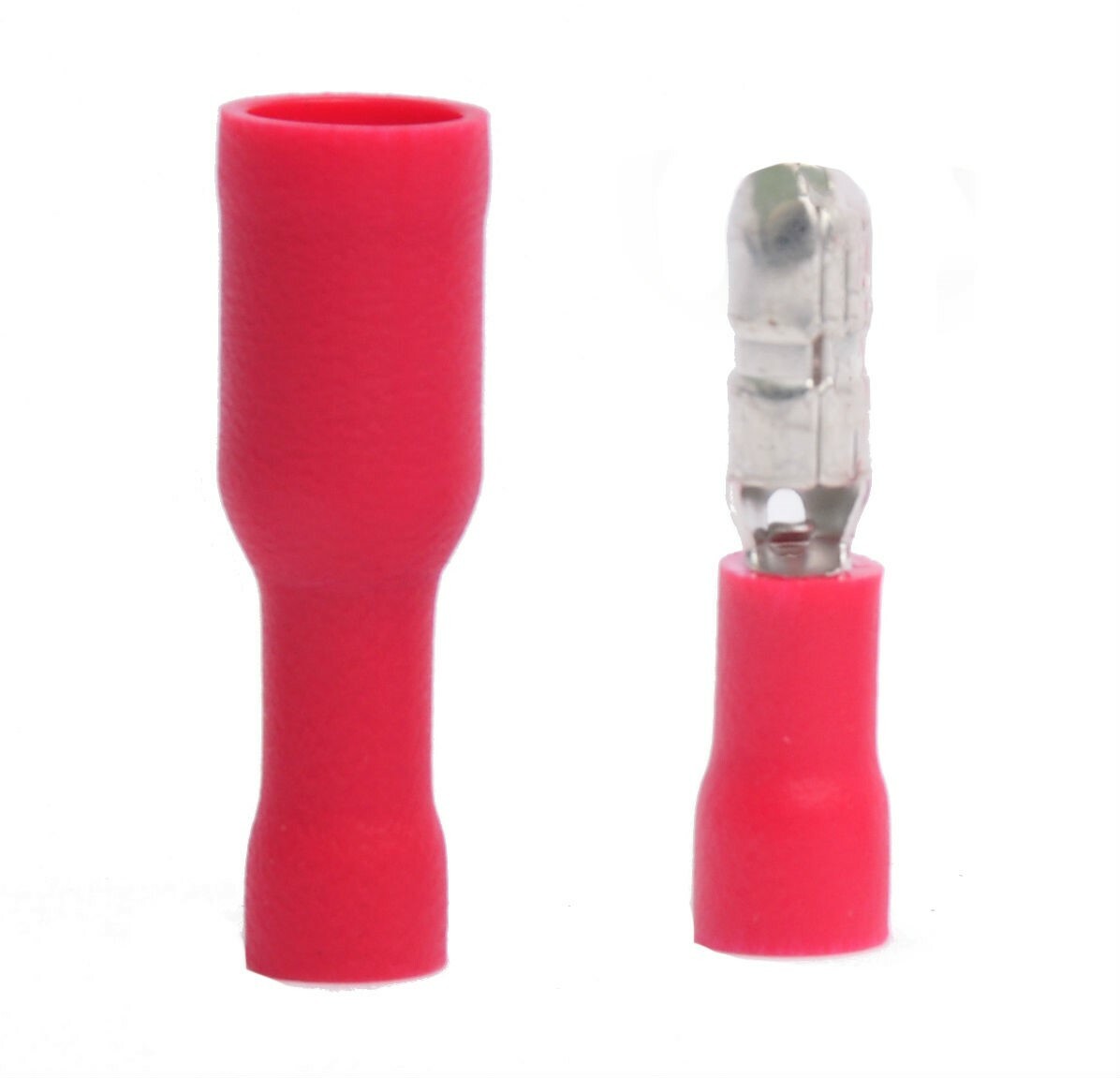 MVP 25 Sets of 18-22 AWG Red Vinyl Insul. Male & Female Bullet Terminals .157"