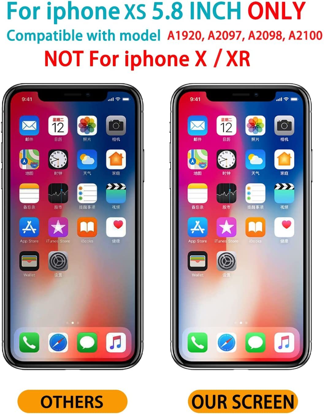 For iPhone XS LCD Touch Screen Digitizer Assembly Display Replacement AAA+ Tool