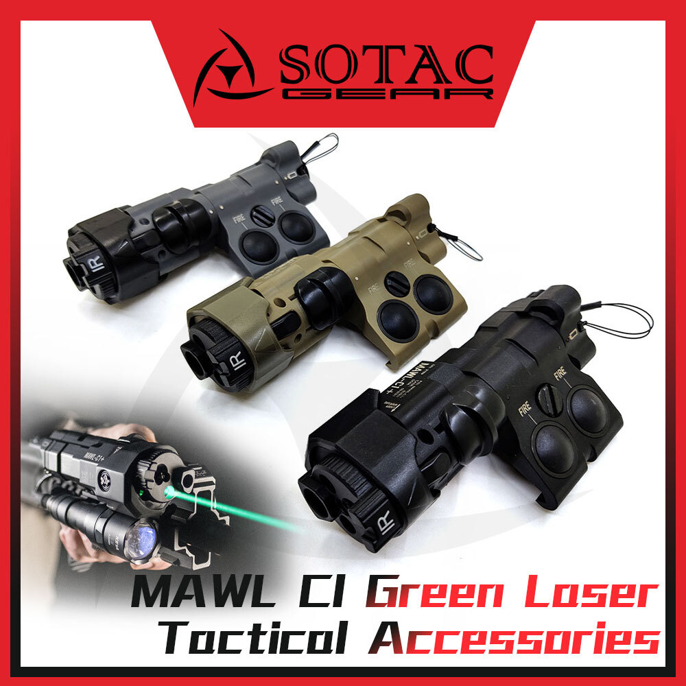 Nylon MAWL C1 Green IR Laser Sight IR Light White LED & IR Flashlight SOTAC